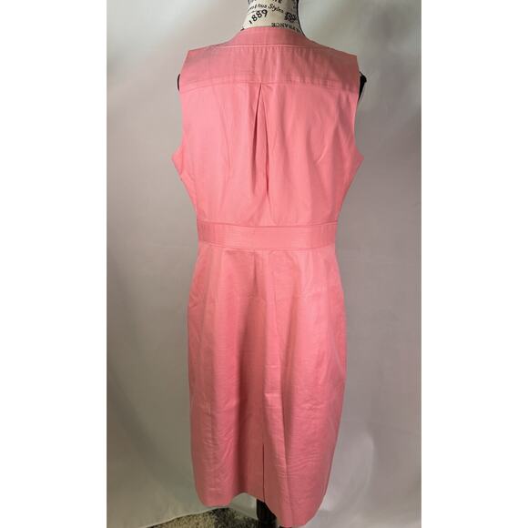 J Crew Salmon Pink Sheath Dress Sz 2 Fully Lined Knee Length - Picture 3 of 5